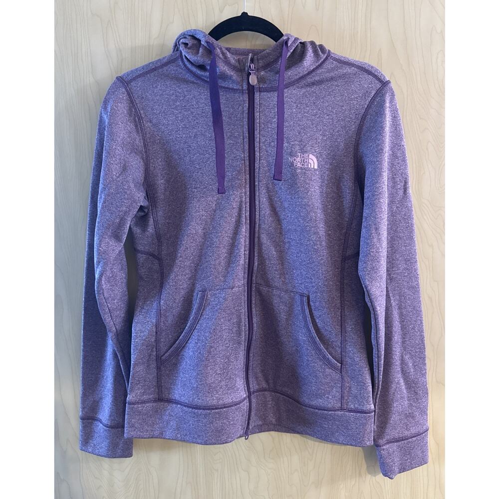 North face Purple Freeze Two Way Zip Up Hooded Spring Jacket Size Small